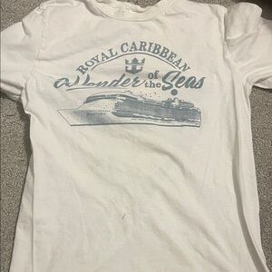 White Royal Caribbean T-Shirt size Small
